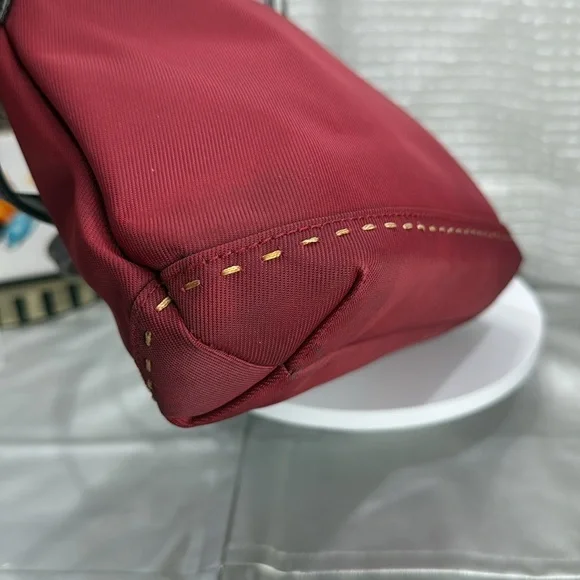 (X1) LIZ CLAIBORNE, small vintage 80s canvas and leather shoulder bag - Picture 11 of 12